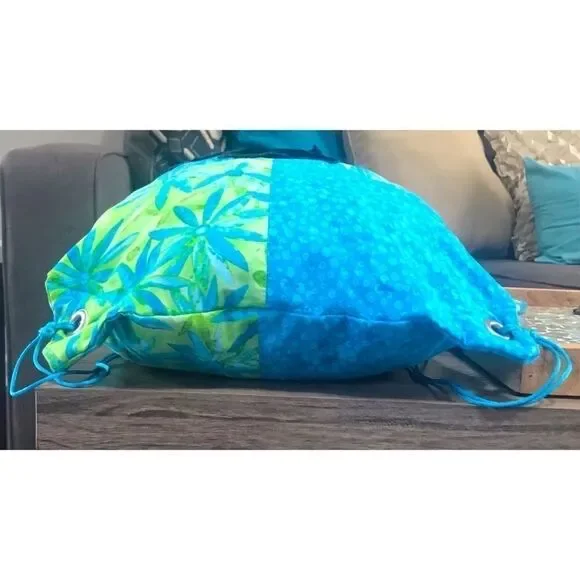 Colorful And Tropical “Drawstring” Sling Bag - Picture 3 of 4